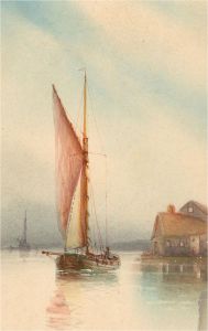 20th Century Watercolour - Sailing Home