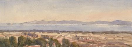 20th Century Watercolour - Coastal View
