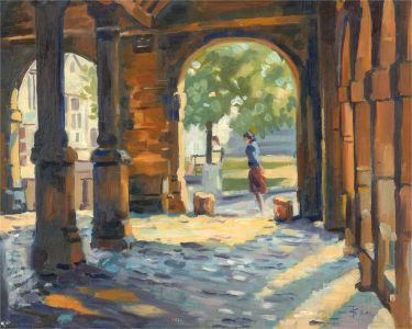 Terry Shelbourne (1930-2020) - 1994 Oil, Street Scene