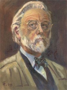 Terry Shelbourne (1930-2020) - 1994 Oil, Self-Portrait with Bow Tie