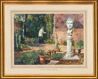 Terry Shelbourne (1930-2020) - 2004 Watercolour, The Potter
