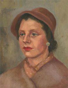 Terry Shelbourne (1930-2020) - Mid 20th Century Oil, Woman in Pink