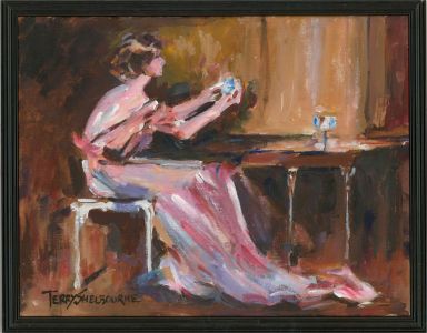 Terry Shelbourne (1930-2020) - Contemporary Acrylic, The Pink Dress