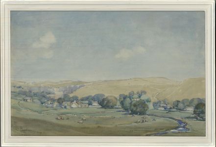 Gertrude Priestman (1870-1955) - 1932 Watercolour, Malham Cove