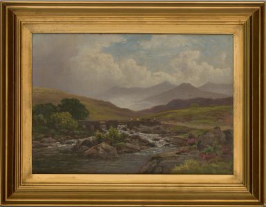 T. Spinns - 1904 Oil, Cattle Crossing the River