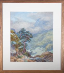 Mid 20th Century Watercolour - Valley View