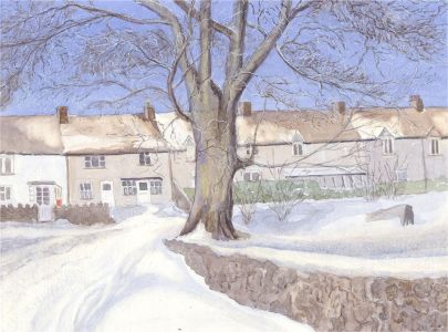 Gwyneth Willitt - Contemporary Watercolour, Snowy Morning