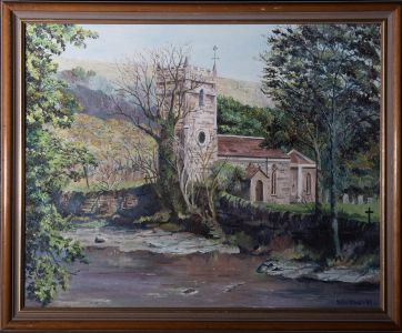 S. Dickinson - 1989 Oil, Village Church