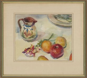 Roy Freer NEAC RI ROI (1938-2021) - 1981 Watercolour, Still Life with Apples