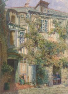 Early 20th Century Watercolour - The Courtyard