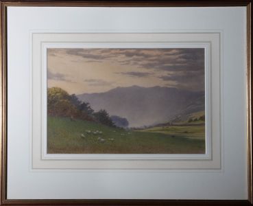 William Robinson (1835-1895) - 1886 Watercolour, Gathering Dusk