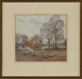 Ernest Arthur Rowe (1863-1922) - 1911 Watercolour, Logging In Bexley