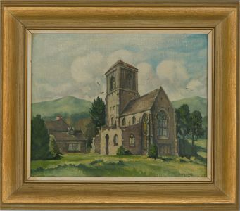 Allan H. Maund (1913-1992) - 1957 Oil, Little Malvern Priory
