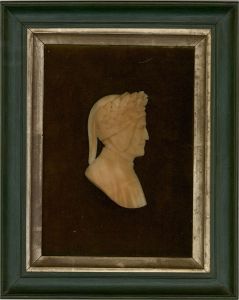 20th Century - Pair of Alabaster Relief Portraits, Dante And Savonarola