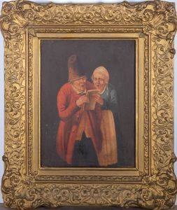 Manner of Teniers - Mid 19th Century Oil, The Hymn Sheet