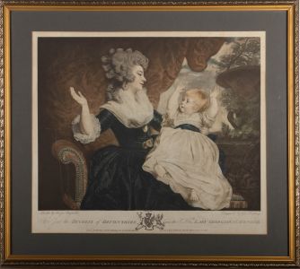 George Keating after Joshua Reynolds - 1787 Mezzotint, The Duchess Of Devonshire