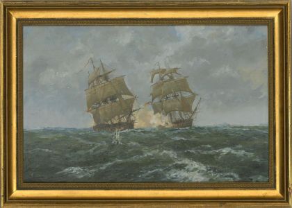 S. Clarke - Contemporary Oil, Gun Boats