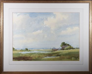 C.V. Parker - 20th Century Watercolour, On Romney Marsh
