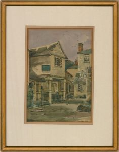C. E. Compton - 1921 Watercolour, Keigwin Arms, Mousehole