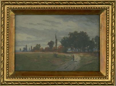 Attrib. Rev. A.C. Harman (fl.1931-38) - 1919 Oil, Windswept Landscape