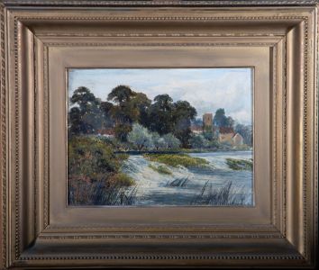 J. Alfred Swatkins (fl.1888-1923) - 1892 Oil, River Landscape