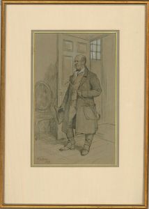 H.G. Moone - 1879 Graphite Drawing, A Stagecoach Driver