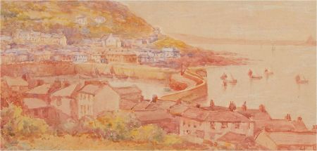 1939 Watercolour - Harbour Cottages, Mousehole