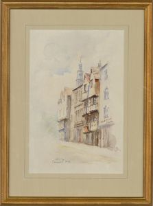 S. Piper - 1899 Watercolour, Wwych Street, London