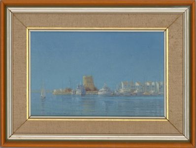 Rex Phillips (1931-2015) - 1984 Oil, Puerto Banus, Spain
