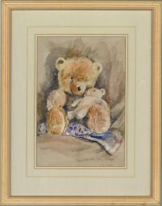 Contemporary Watercolour - Teddy Bears