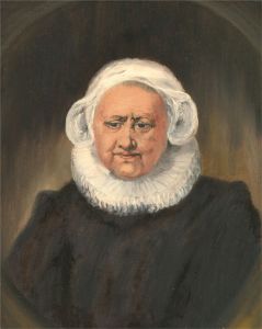M Cox After Rembrandt (1606–1669) - Contemporary Oil, Portrait of Aechje Claesdr