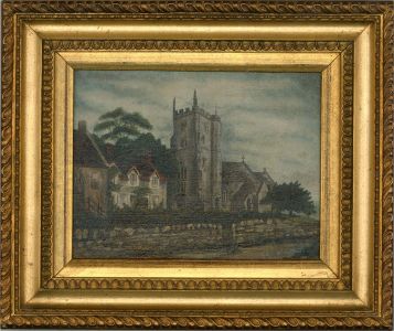 E.H - Mid 20th Century Oil, East Knoyle Church