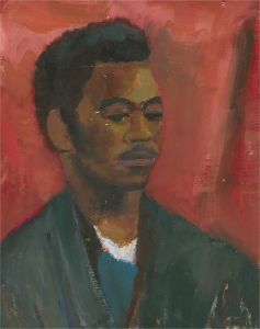 Double Sided Contemporary Oil - Portrait Of A Young Man