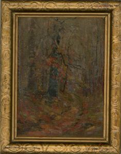 Nichols - 1927 Oil, Impressionistic Forest