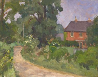 Vita Gollancz (1926-2009) - Contemporary Oil, Summer Path with Cottage