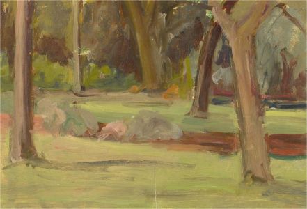 Vita Gollancz (1926-2009) - Contemporary Oil, Woodland Clearing