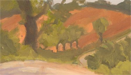 Vita Gollancz (1926-2009) - Contemporary Oil, Orange Field