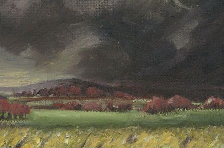 Vita Gollancz (1926-2009) - Contemporary Oil, Gloomy Skies
