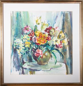 Marcella Smith (1887-1963) - Mid 20th Century Watercolour, Vibrant Summer Blooms