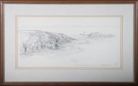 Leo Gibbons Smith - 1988 Graphite Drawing, Caerfai Bay