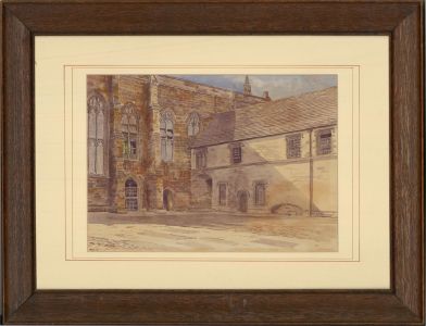 W.E.C. - 1914 Watercolour, Chapel Courtyard