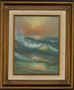 H. Gailey - Contemporary Oil, Crashing Waves