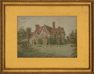 20th Century Watercolour - A Tudor Manor