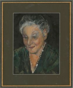 20th Century Pastel - Lady in Green