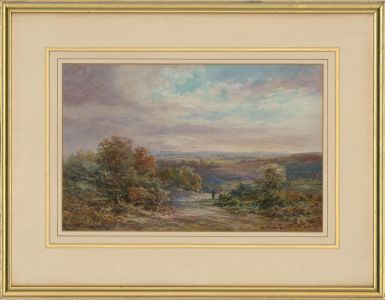 Walter William Acock (1847-1933) - 1878 Watercolour, Woodland at Croham Hurst