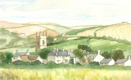 Kay Pollard - 20th Century Watercolour, Gwithian Village