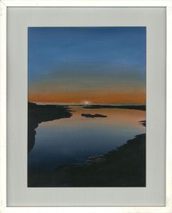Rex O'Dell (b.1934) - 2019 Acrylic, Hayle Harbour at Sunset