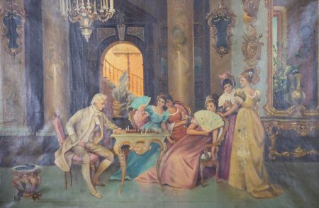 Amos Cassiali - Contemporary Oil, The Chess Game