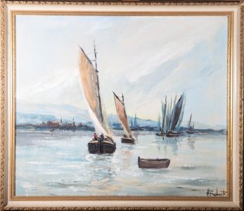 H. Roberts - Mid 20th Century Oil, Returning To Shore