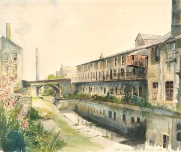 Richard Wood - 1976 Watercolour, Slater Terrace, Burnley